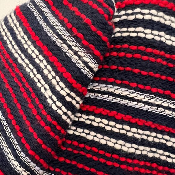 Janie and Jack Red Navy White Striped Tweed Blazer with Rose Bow - NWT - Picture 5 of 6